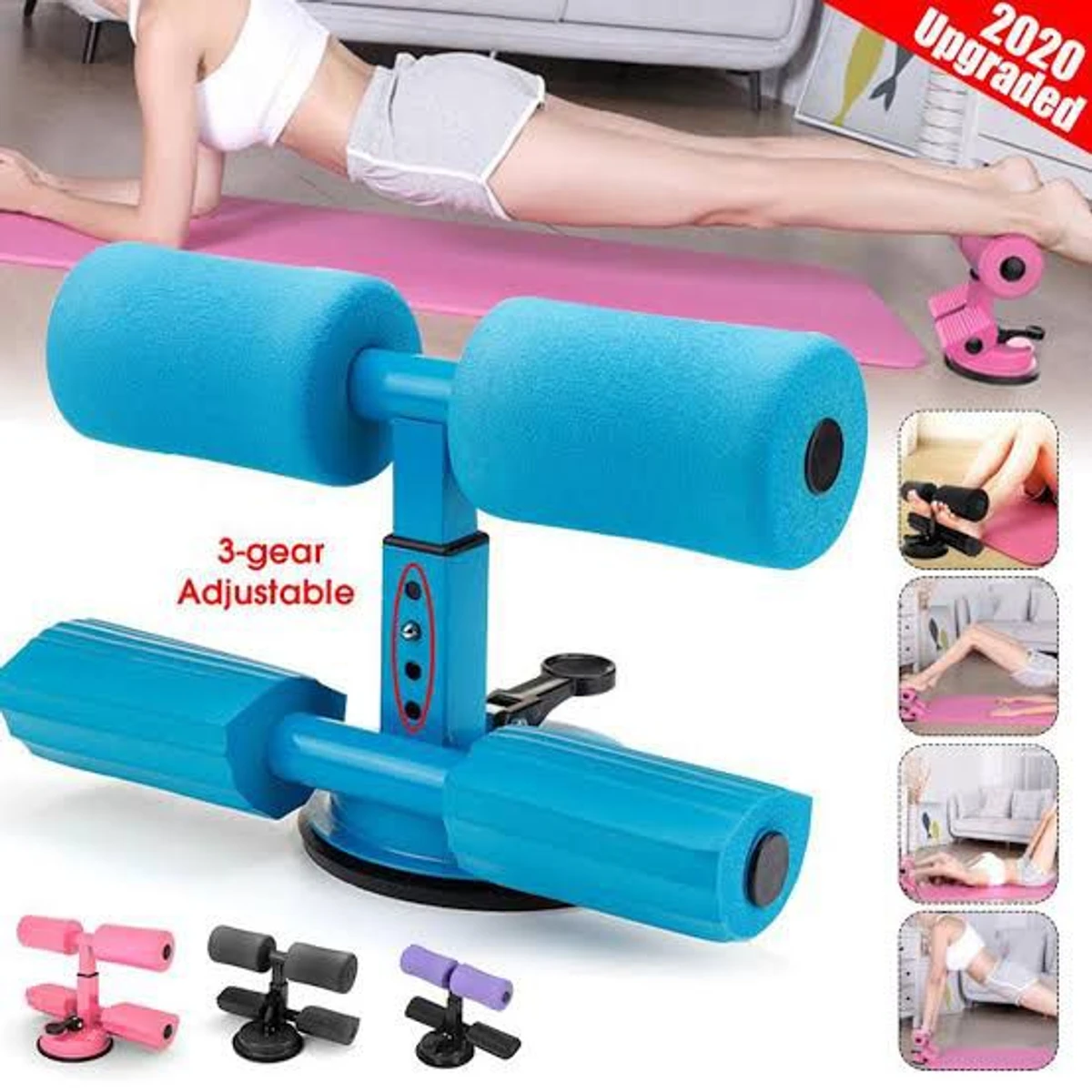 SELF SUCTION SIT UP BARS DOUBLE BEARS